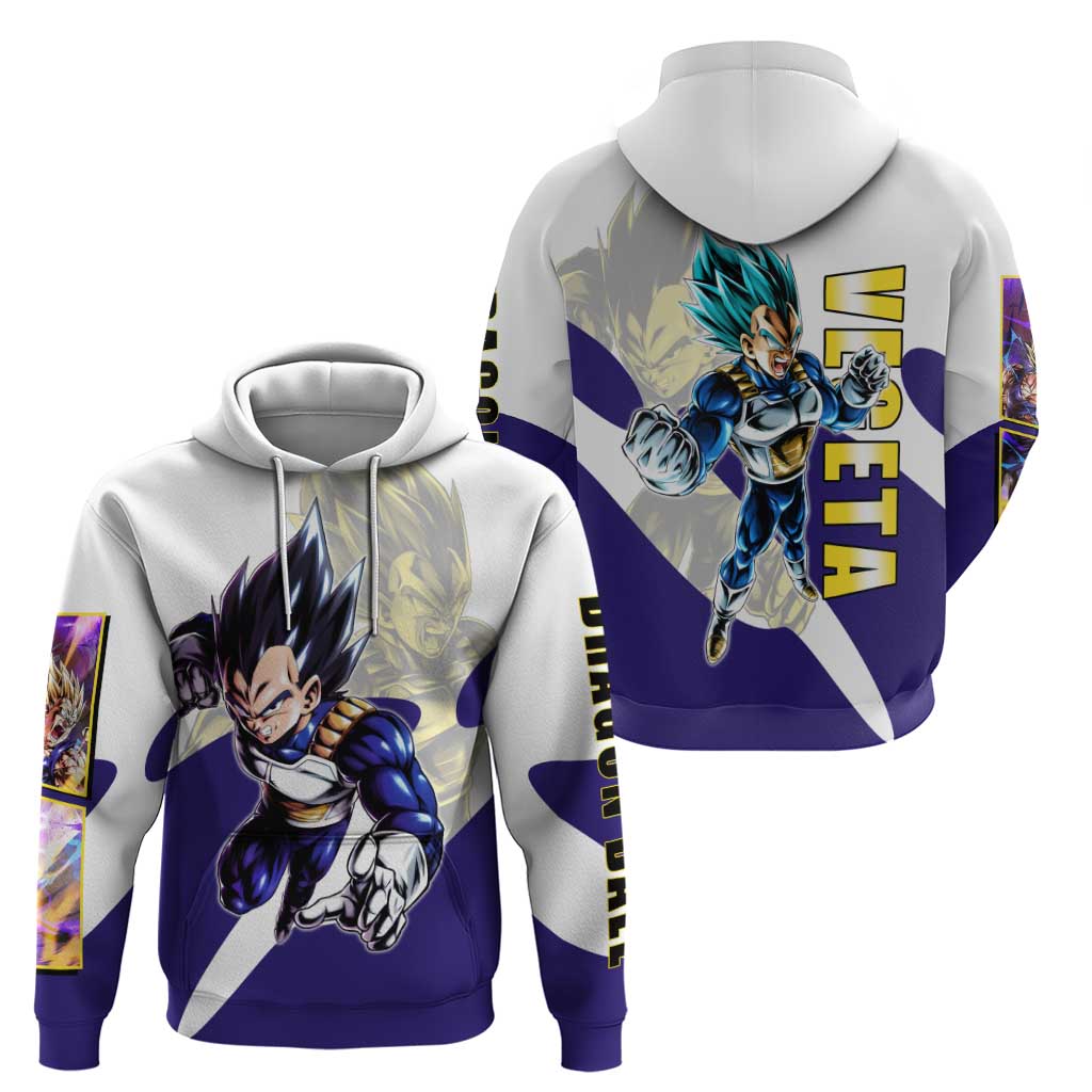 Vegeta Saiyan Warrior Zip Hoodie Bold Anime Combat Style