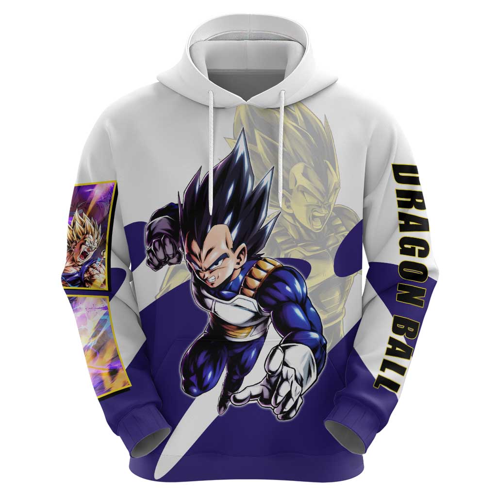 Vegeta Saiyan Warrior Zip Hoodie Bold Anime Combat Style