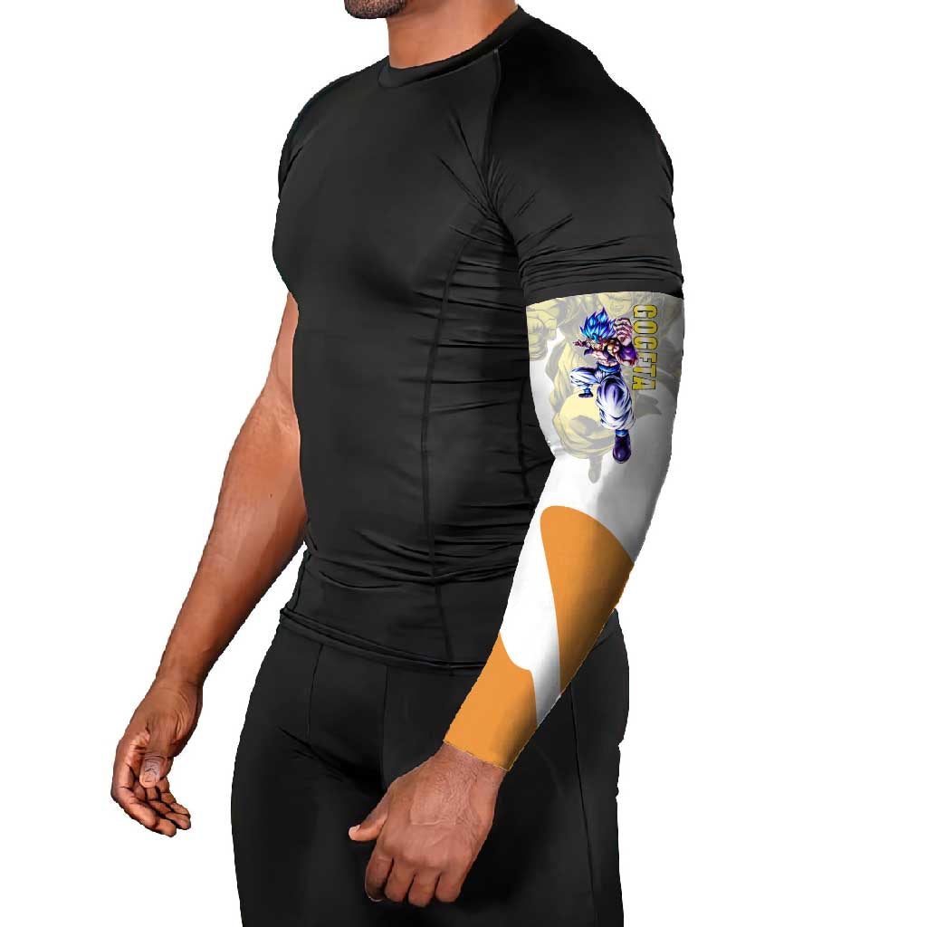Gogeta Fusion Warrior Arm Sleeves Energetic Anime Combat Style