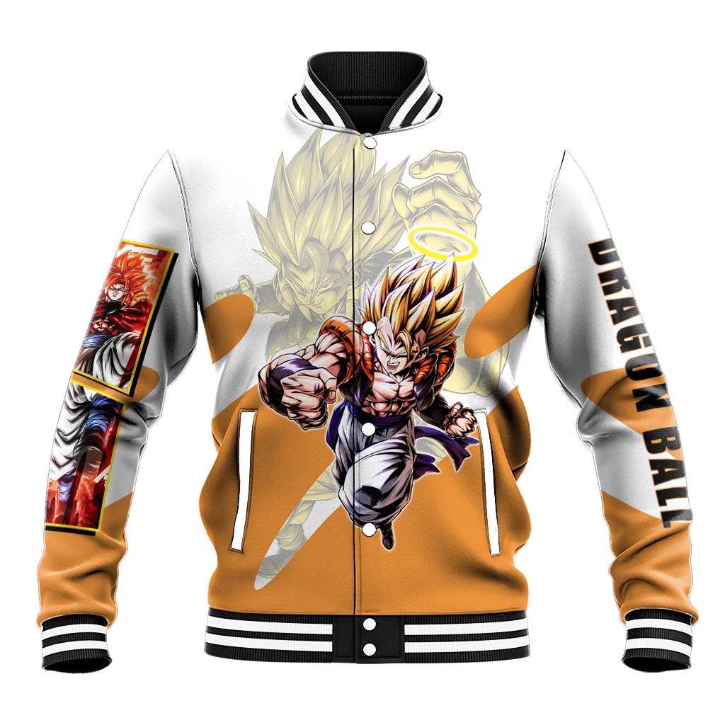 Gogeta Fusion Warrior Baseball Jacket Energetic Anime Combat Style