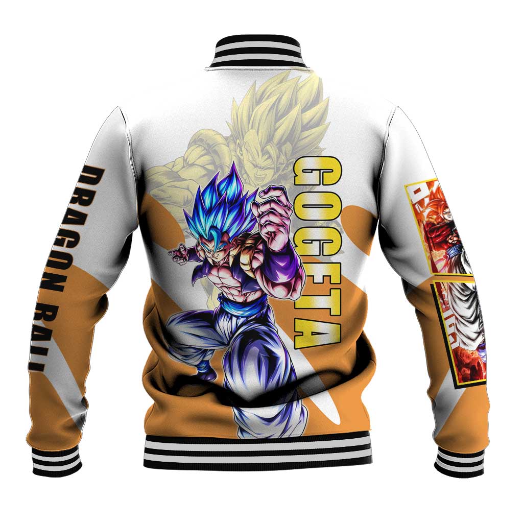 Gogeta Fusion Warrior Baseball Jacket Energetic Anime Combat Style