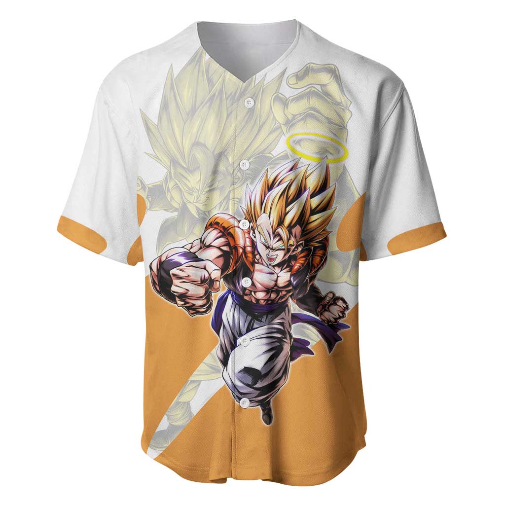 Gogeta Fusion Warrior Baseball Jersey Energetic Anime Combat Style