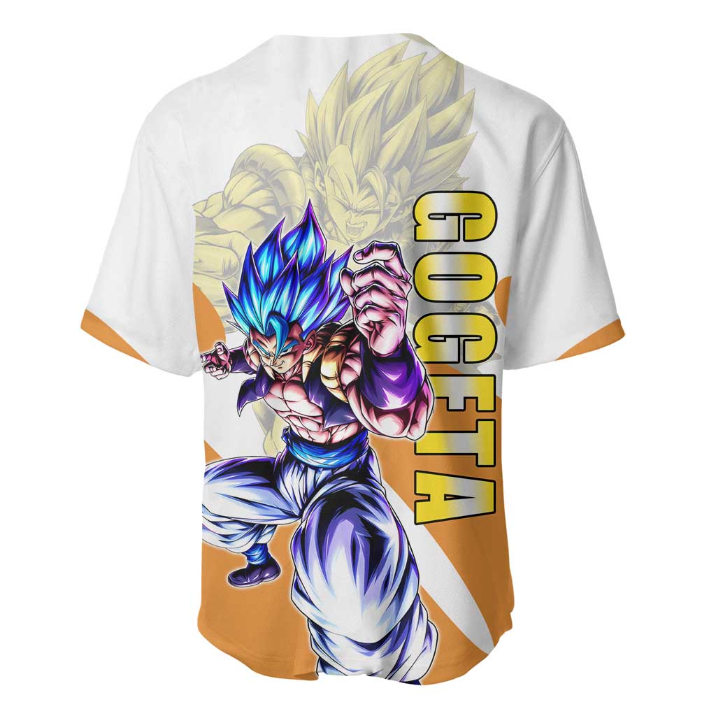 Gogeta Fusion Warrior Baseball Jersey Energetic Anime Combat Style