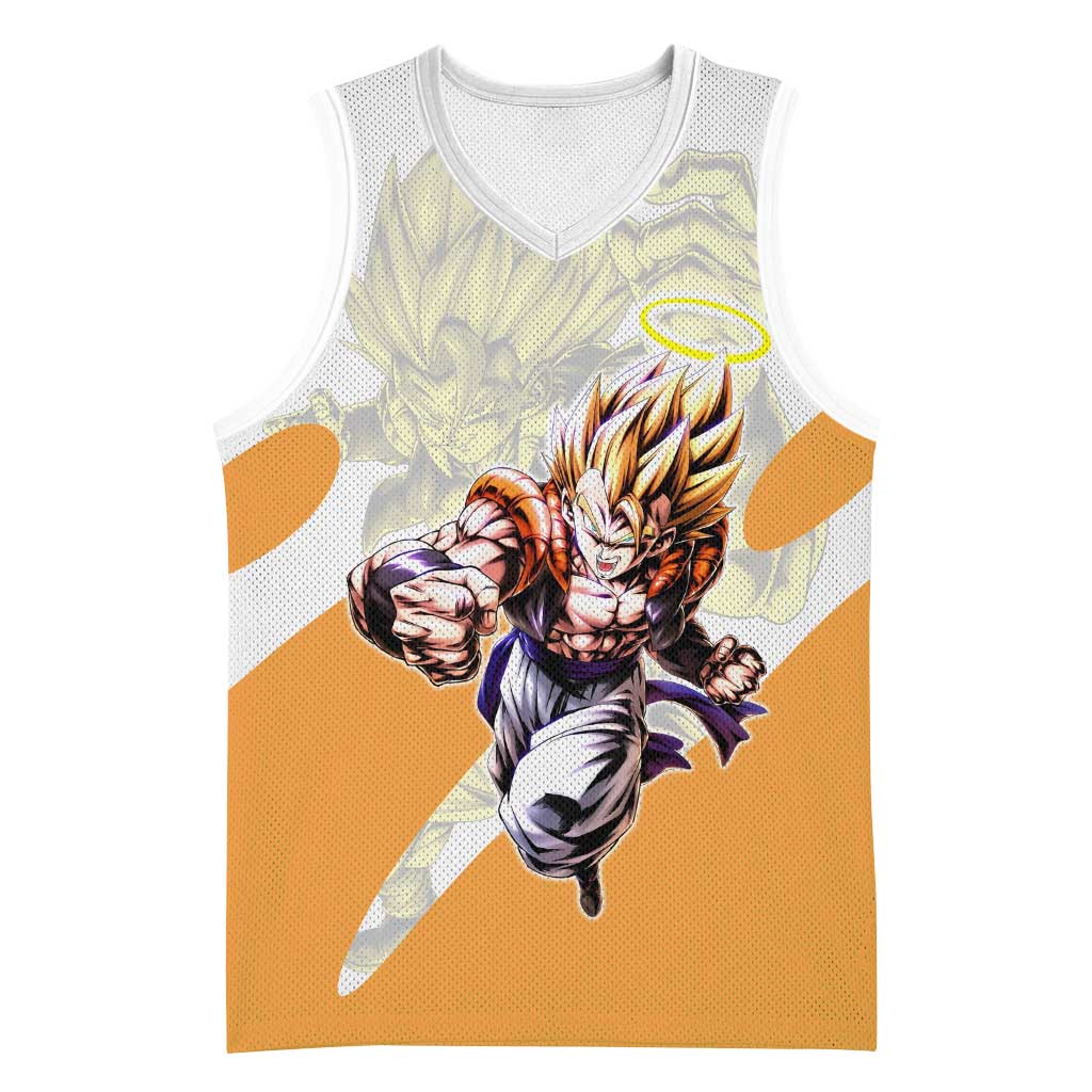 Gogeta Fusion Warrior Basketball Jersey Energetic Anime Combat Style