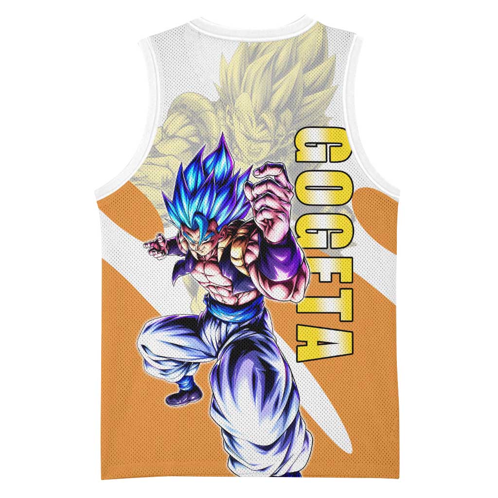 Gogeta Fusion Warrior Basketball Jersey Energetic Anime Combat Style