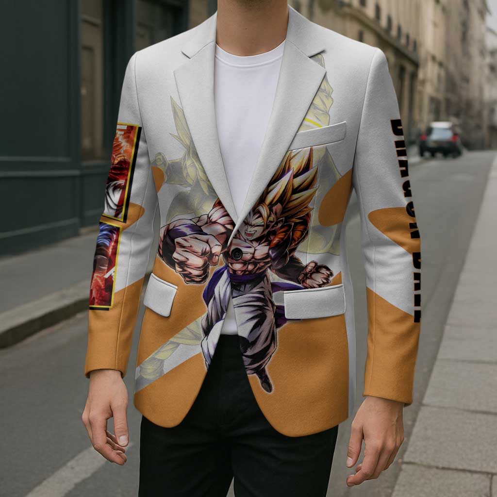 Gogeta Fusion Warrior Blazer Energetic Anime Combat Style
