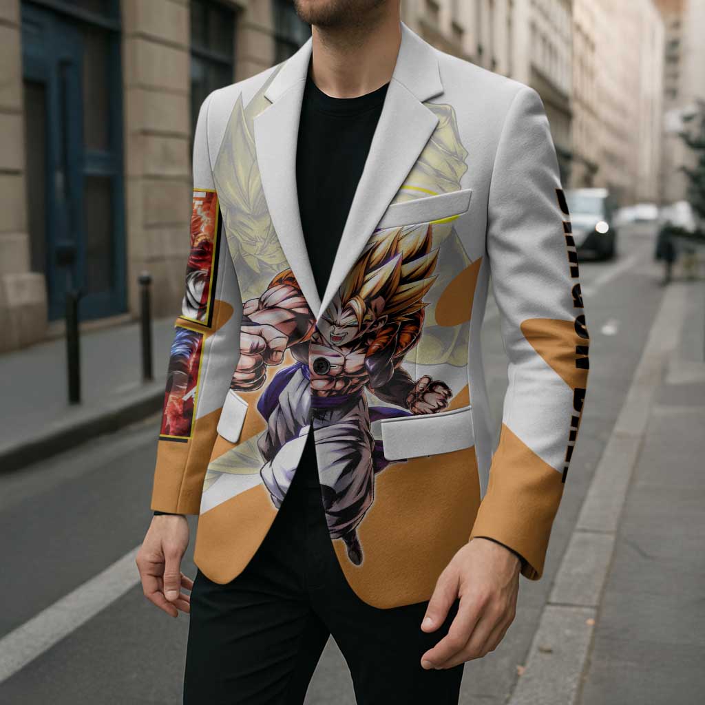 Gogeta Fusion Warrior Blazer Energetic Anime Combat Style