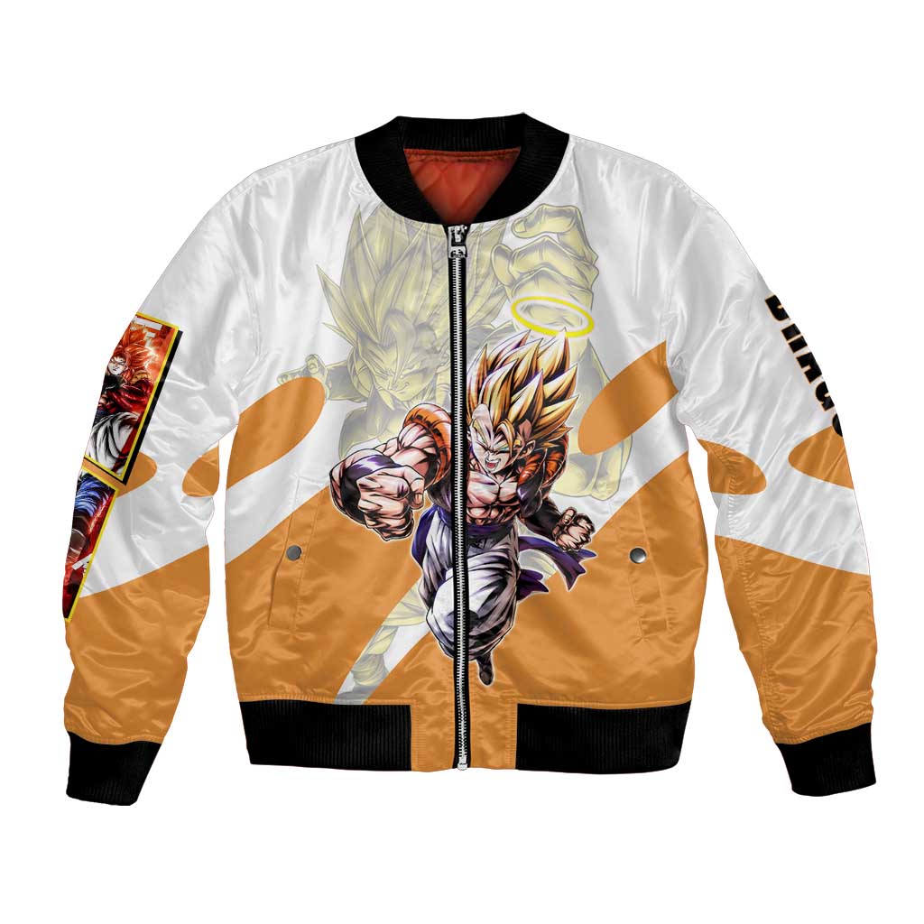 Gogeta Fusion Warrior Bomber Jacket Energetic Anime Combat Style