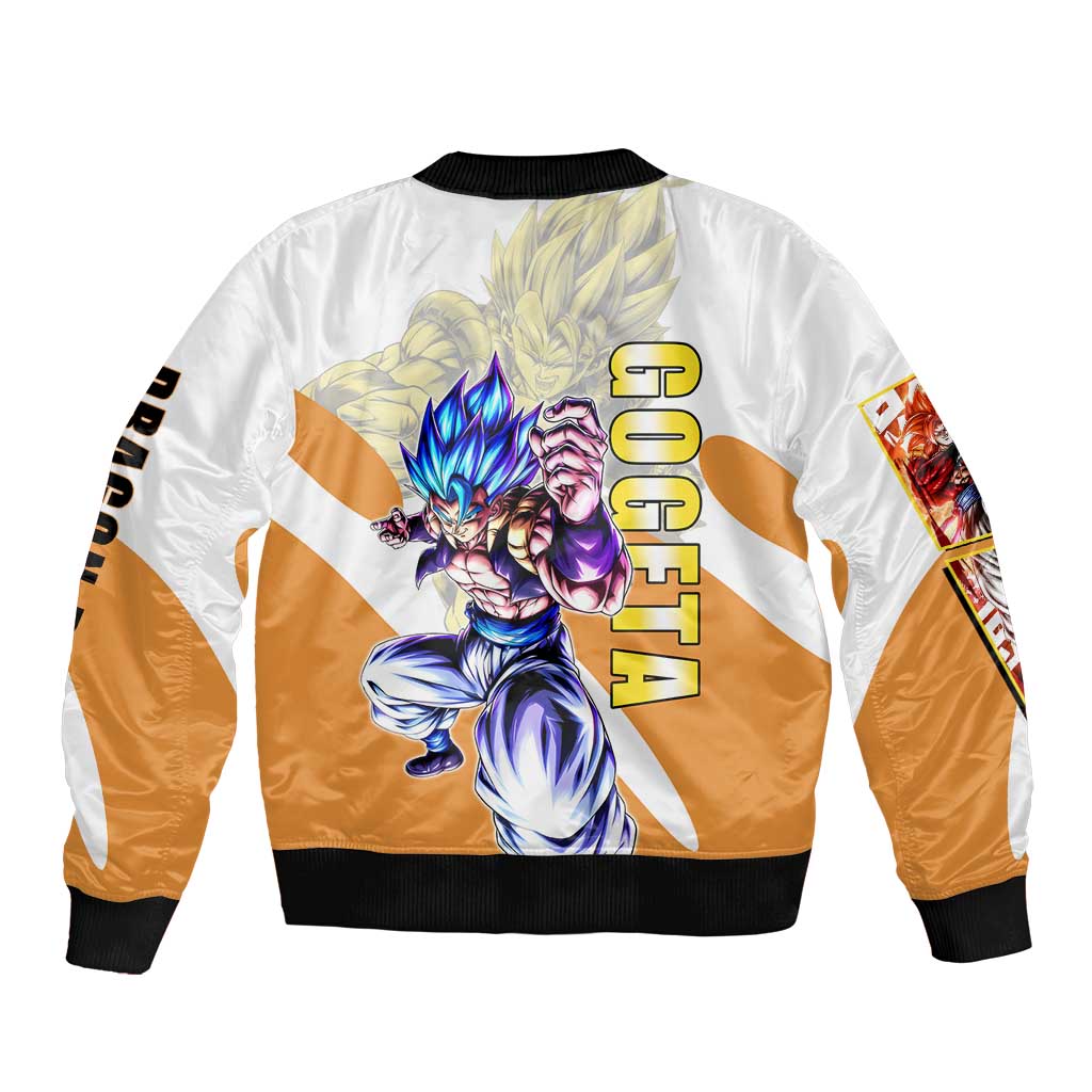 Gogeta Fusion Warrior Bomber Jacket Energetic Anime Combat Style