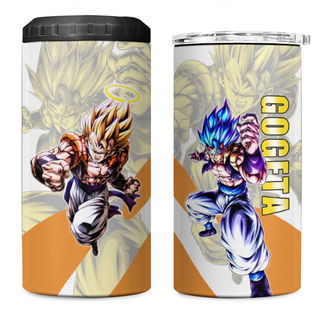 Gogeta Fusion Warrior 4 in 1 Can Cooler Tumbler Energetic Anime Combat Style