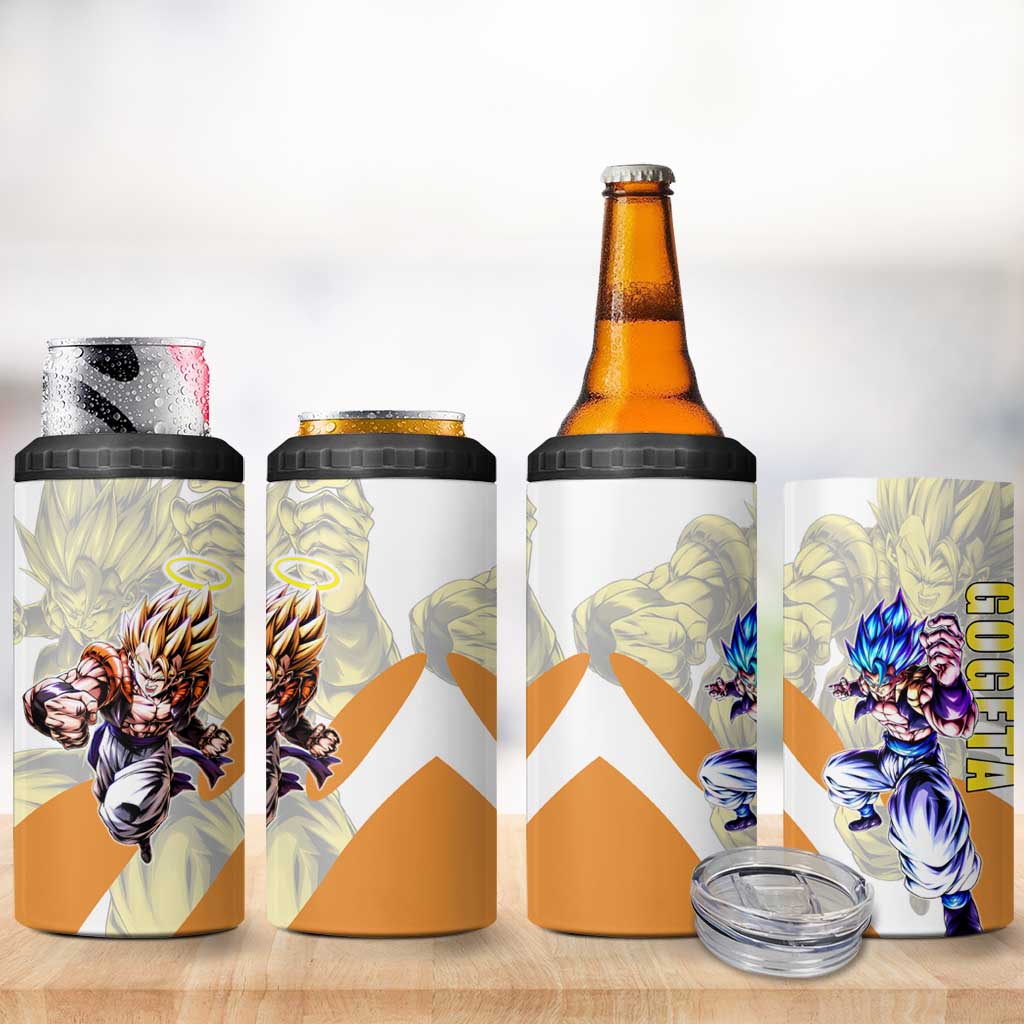 Gogeta Fusion Warrior 4 in 1 Can Cooler Tumbler Energetic Anime Combat Style