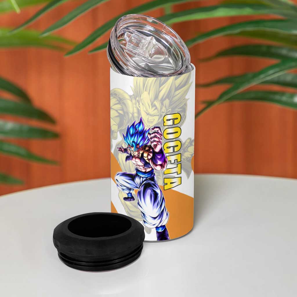 Gogeta Fusion Warrior 4 in 1 Can Cooler Tumbler Energetic Anime Combat Style