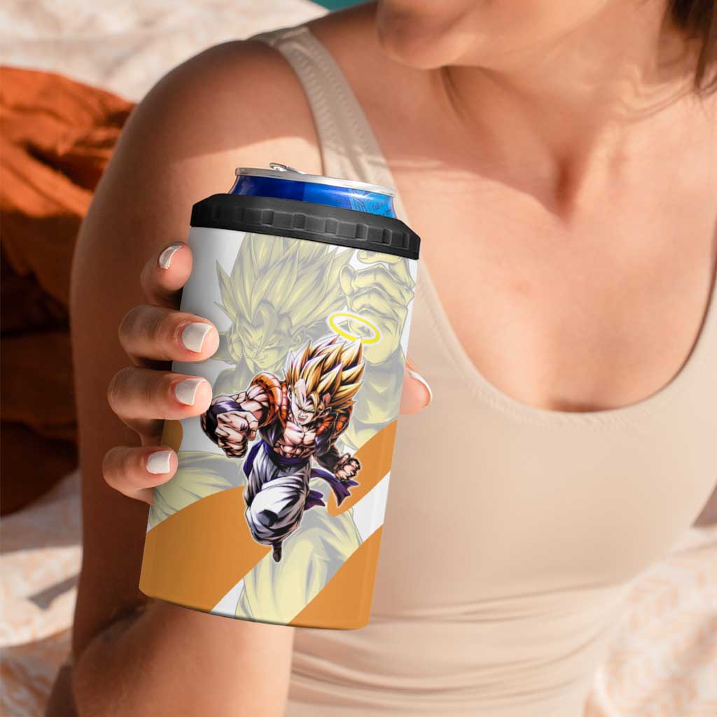 Gogeta Fusion Warrior 4 in 1 Can Cooler Tumbler Energetic Anime Combat Style