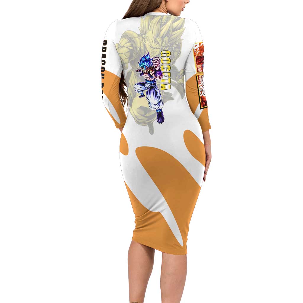 Gogeta Fusion Warrior Family Matching Long Sleeve Bodycon Dress and Hawaiian Shirt Energetic Anime Combat Style