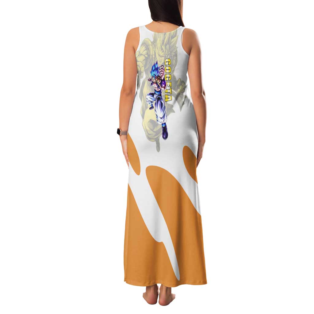 Gogeta Fusion Warrior Family Matching Tank Maxi Dress and Hawaiian Shirt Energetic Anime Combat Style