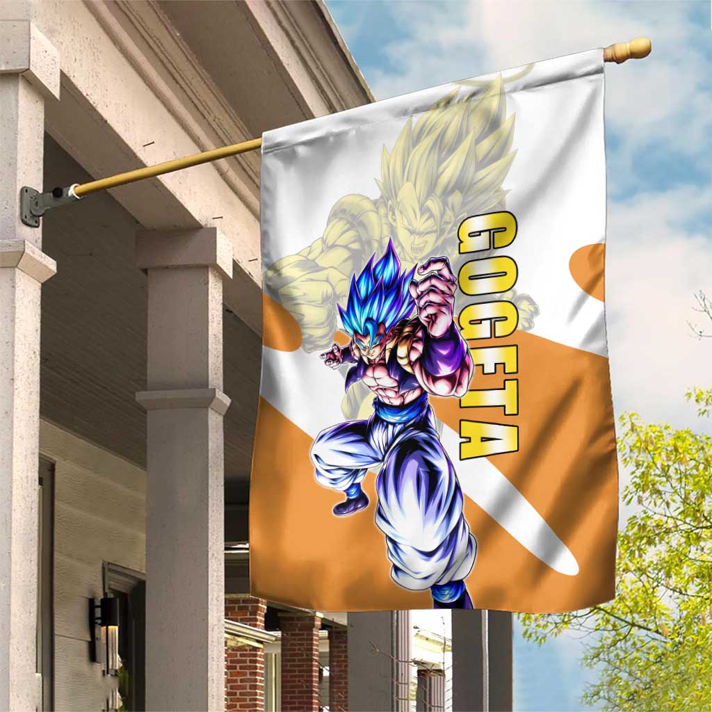 Gogeta Fusion Warrior Garden Flag Energetic Anime Combat Style