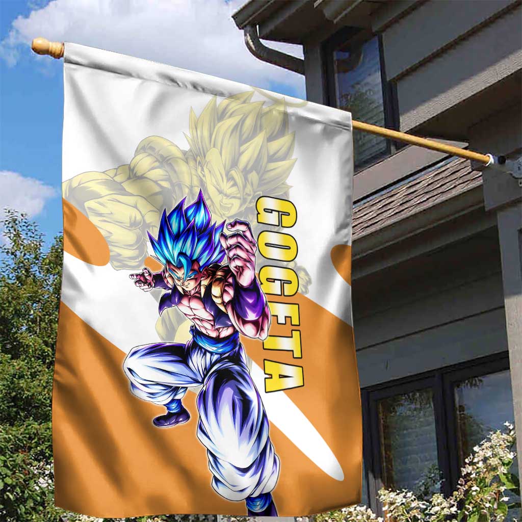 Gogeta Fusion Warrior Garden Flag Energetic Anime Combat Style