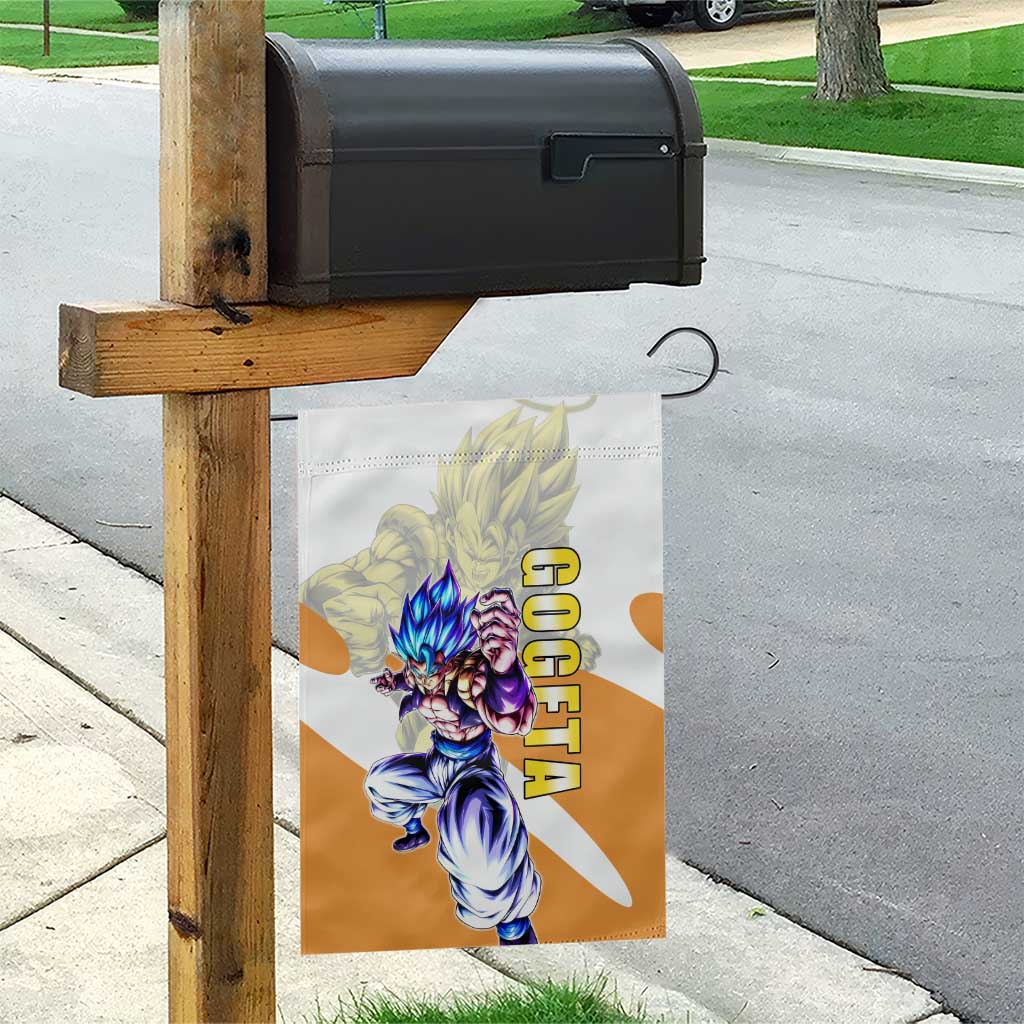 Gogeta Fusion Warrior Garden Flag Energetic Anime Combat Style