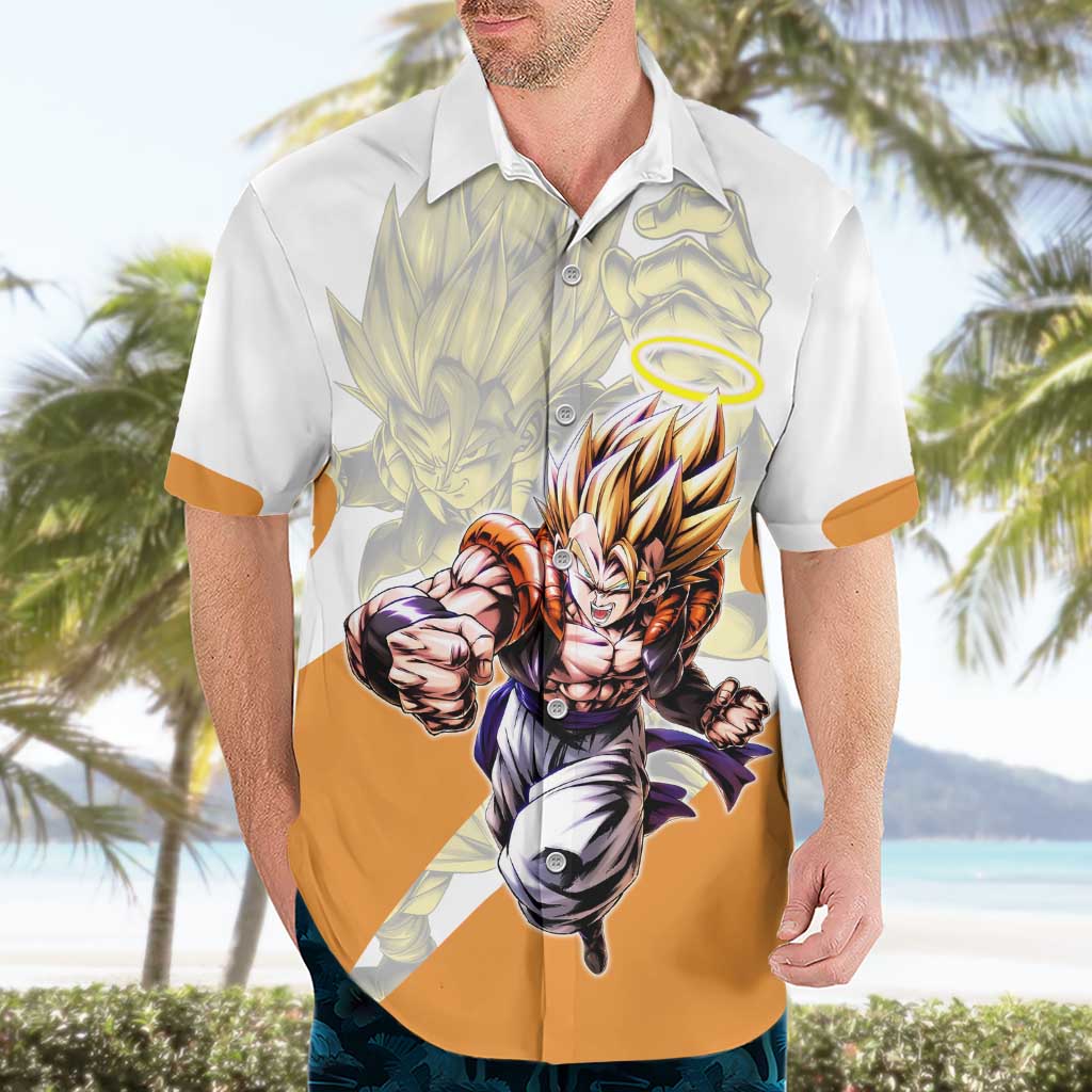 Gogeta Fusion Warrior Hawaiian Shirt Energetic Anime Combat Style