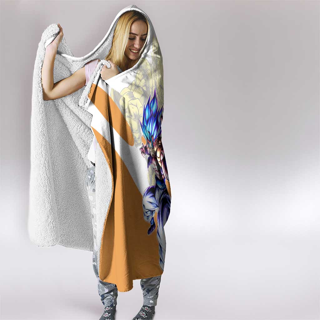 Gogeta Fusion Warrior Hooded Blanket Energetic Anime Combat Style