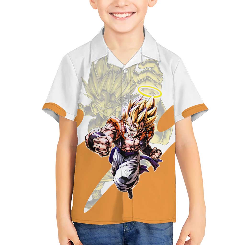 Gogeta Fusion Warrior Kid Hawaiian Shirt Energetic Anime Combat Style