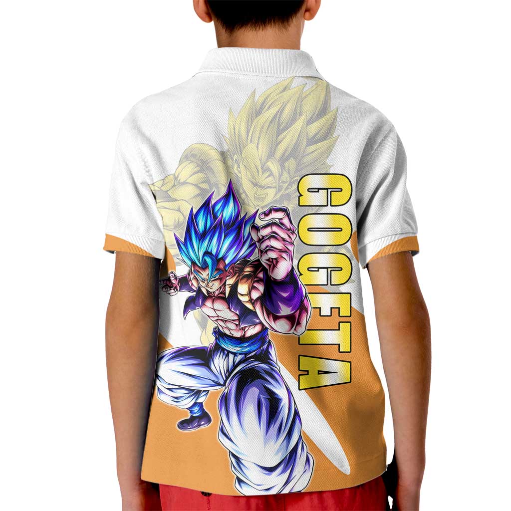 Gogeta Fusion Warrior Kid Polo Shirt Energetic Anime Combat Style