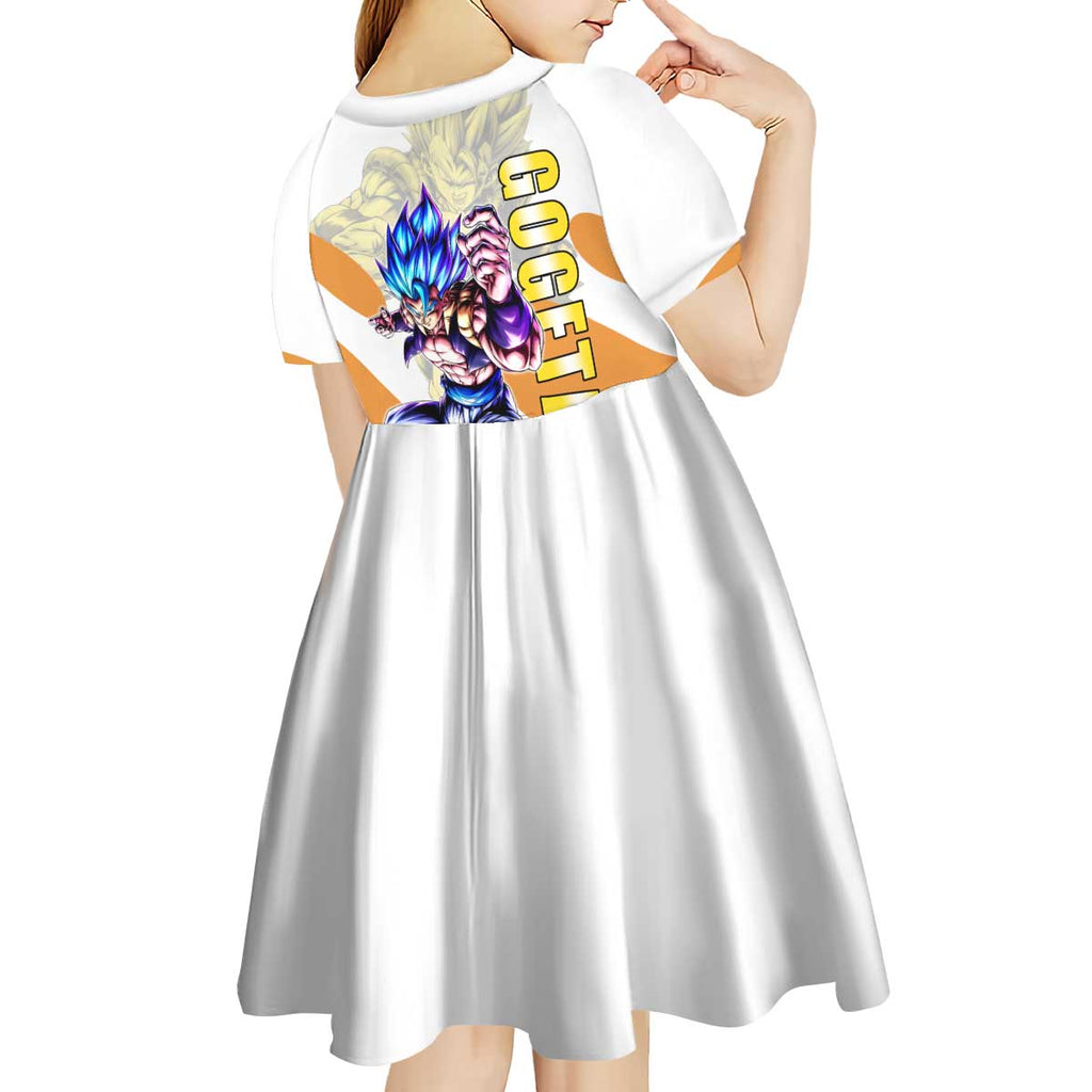 Gogeta Fusion Warrior Kid Short Sleeve Dress Energetic Anime Combat Style