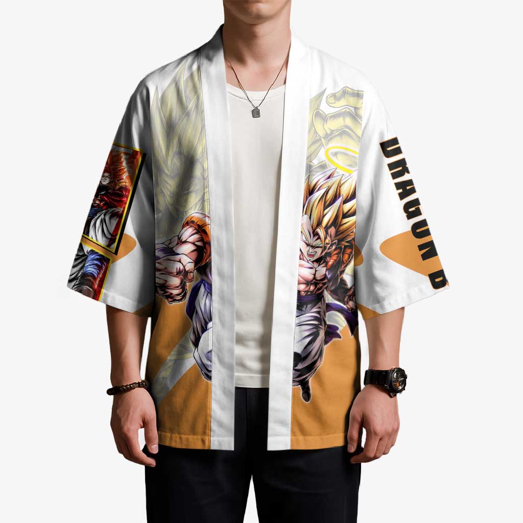 Gogeta Fusion Warrior Kimono Energetic Anime Combat Style