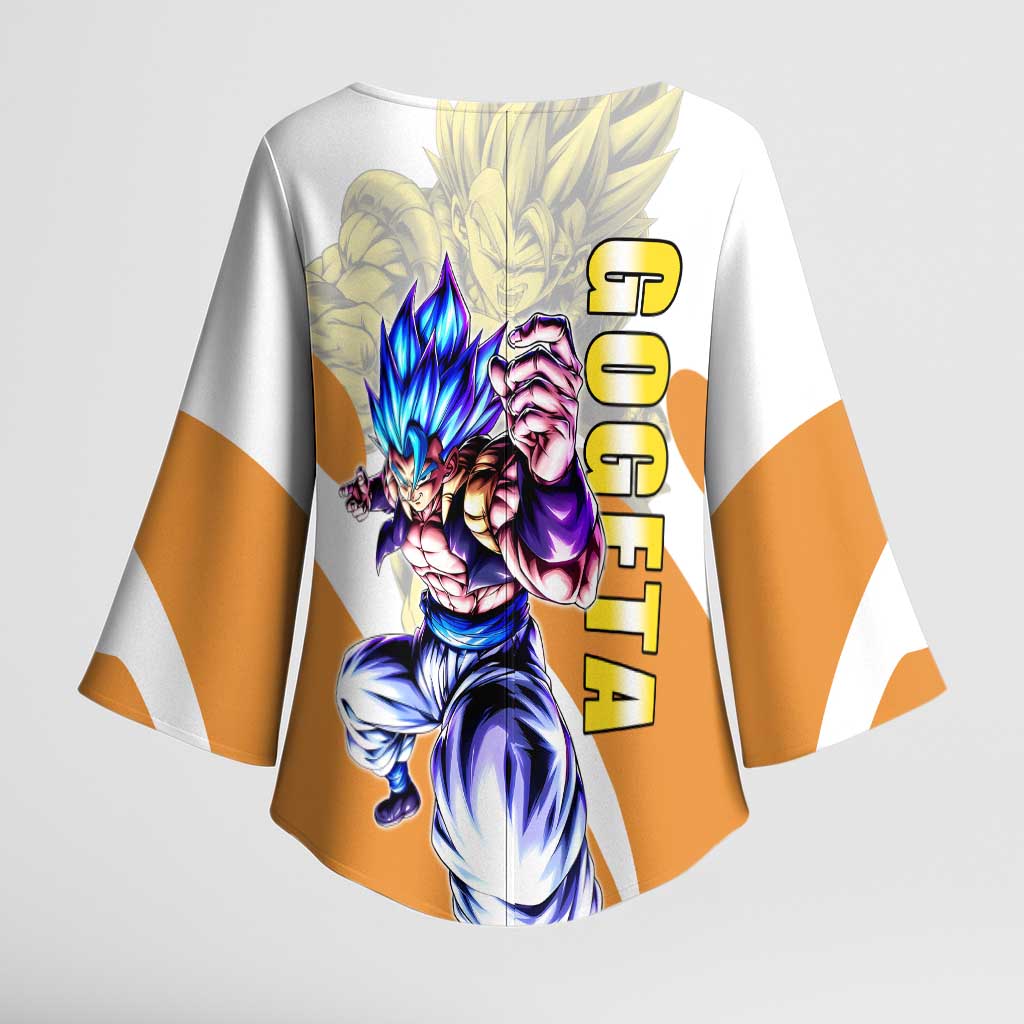 Gogeta Fusion Warrior Kimono Sleeve Blouse Energetic Anime Combat Style