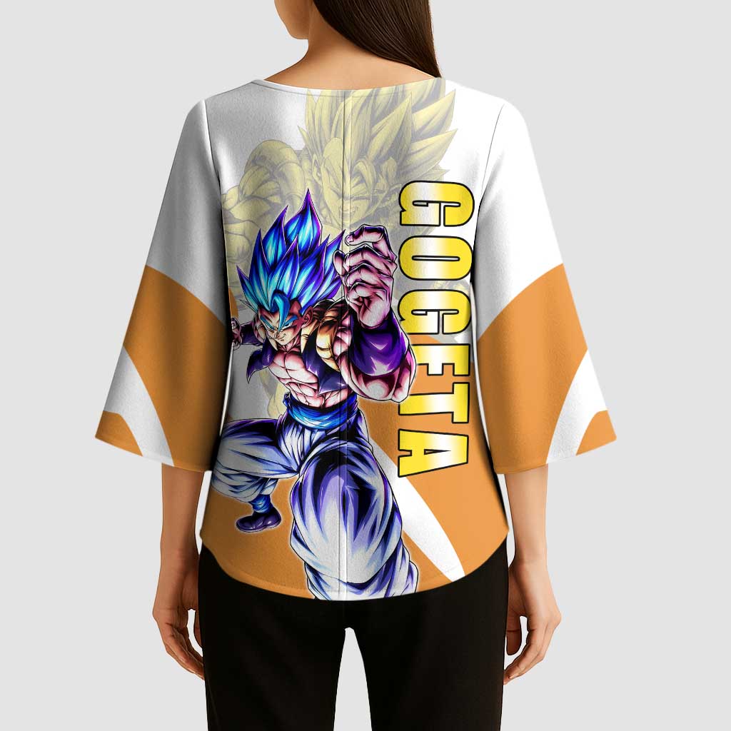 Gogeta Fusion Warrior Kimono Sleeve Blouse Energetic Anime Combat Style