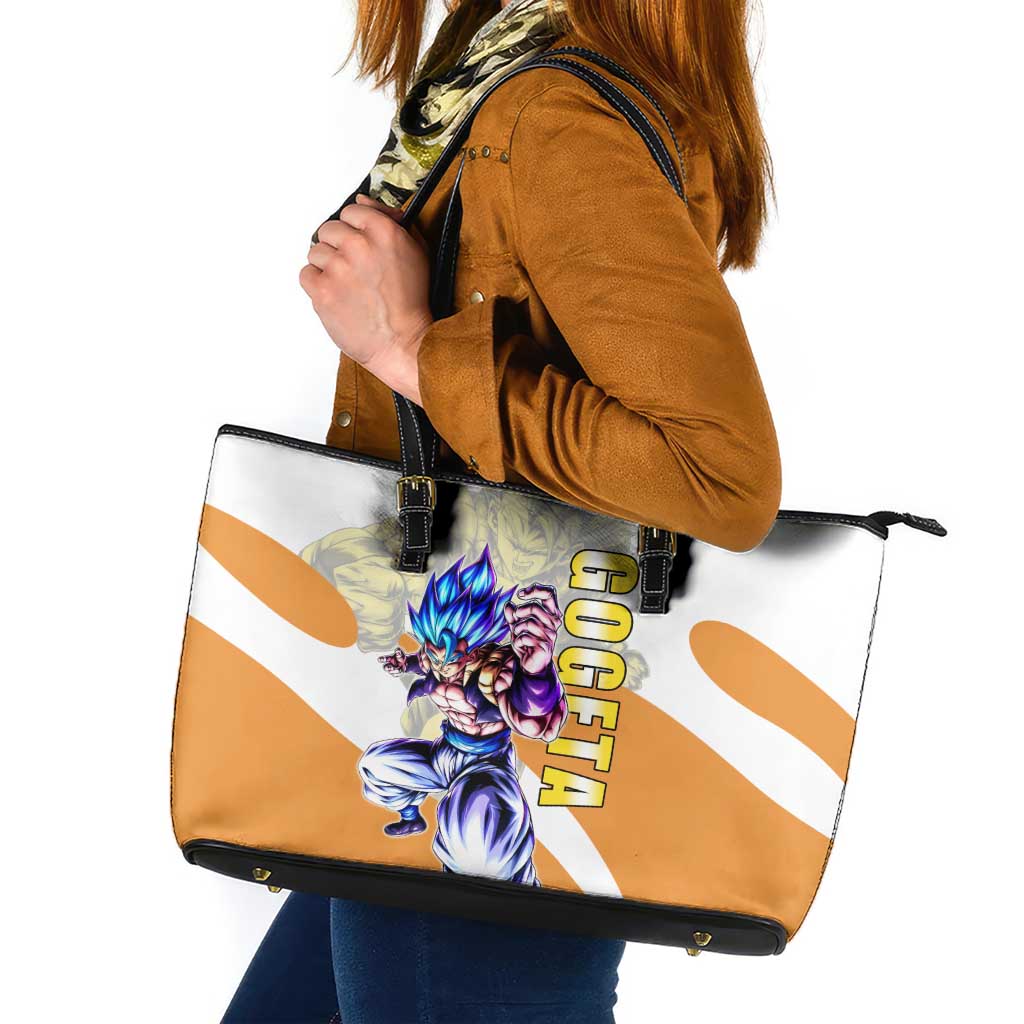 Gogeta Fusion Warrior Leather Tote Bag Energetic Anime Combat Style