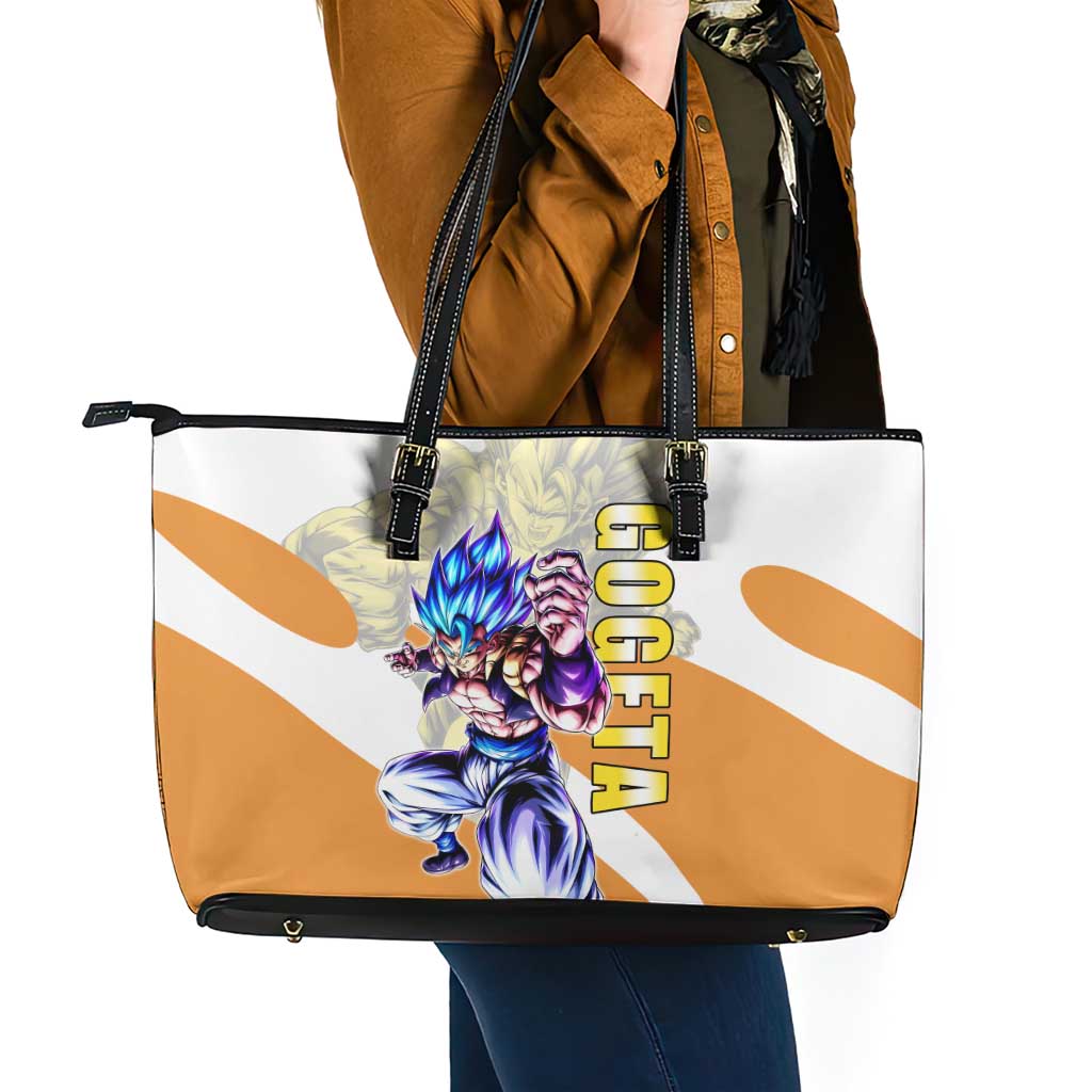 Gogeta Fusion Warrior Leather Tote Bag Energetic Anime Combat Style