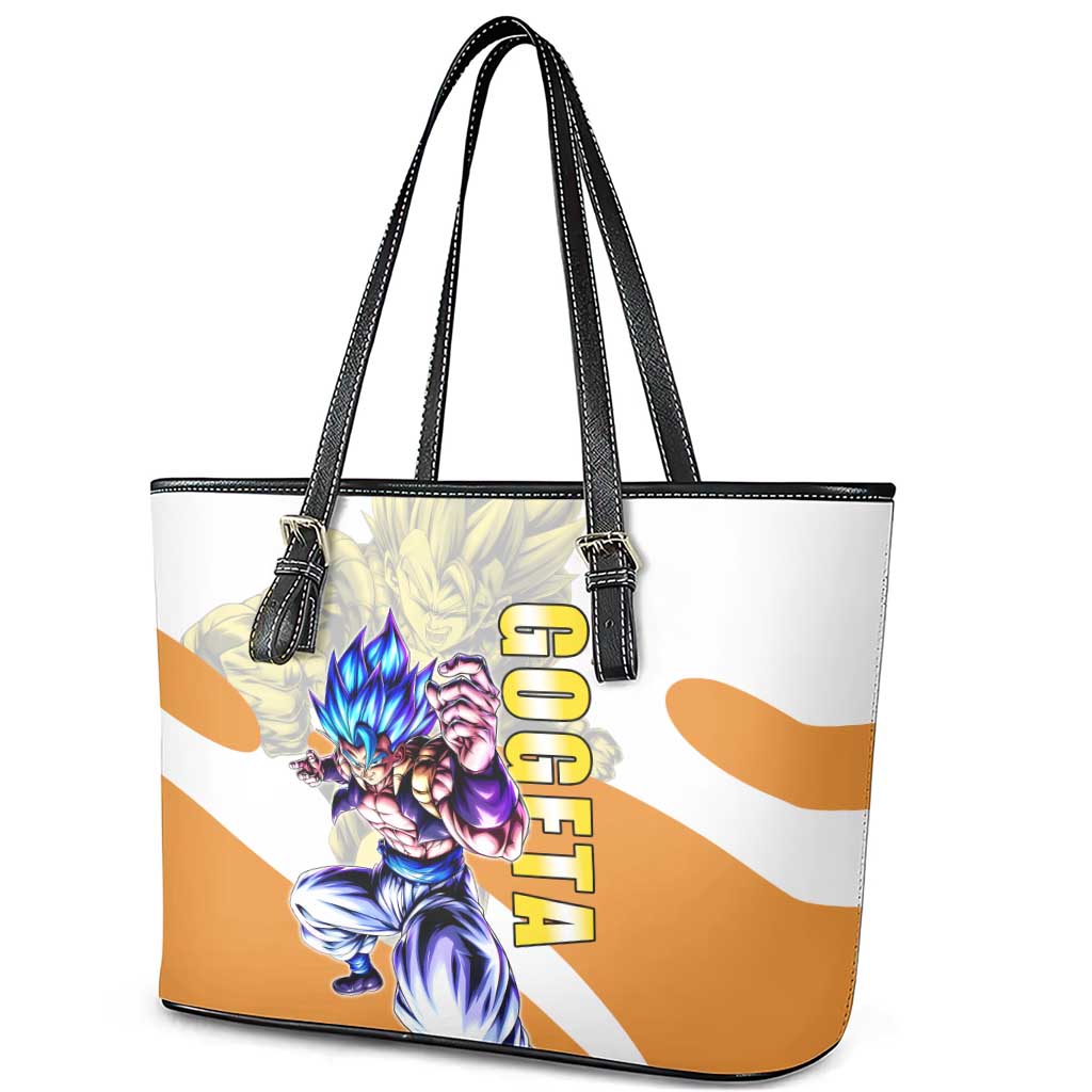 Gogeta Fusion Warrior Leather Tote Bag Energetic Anime Combat Style