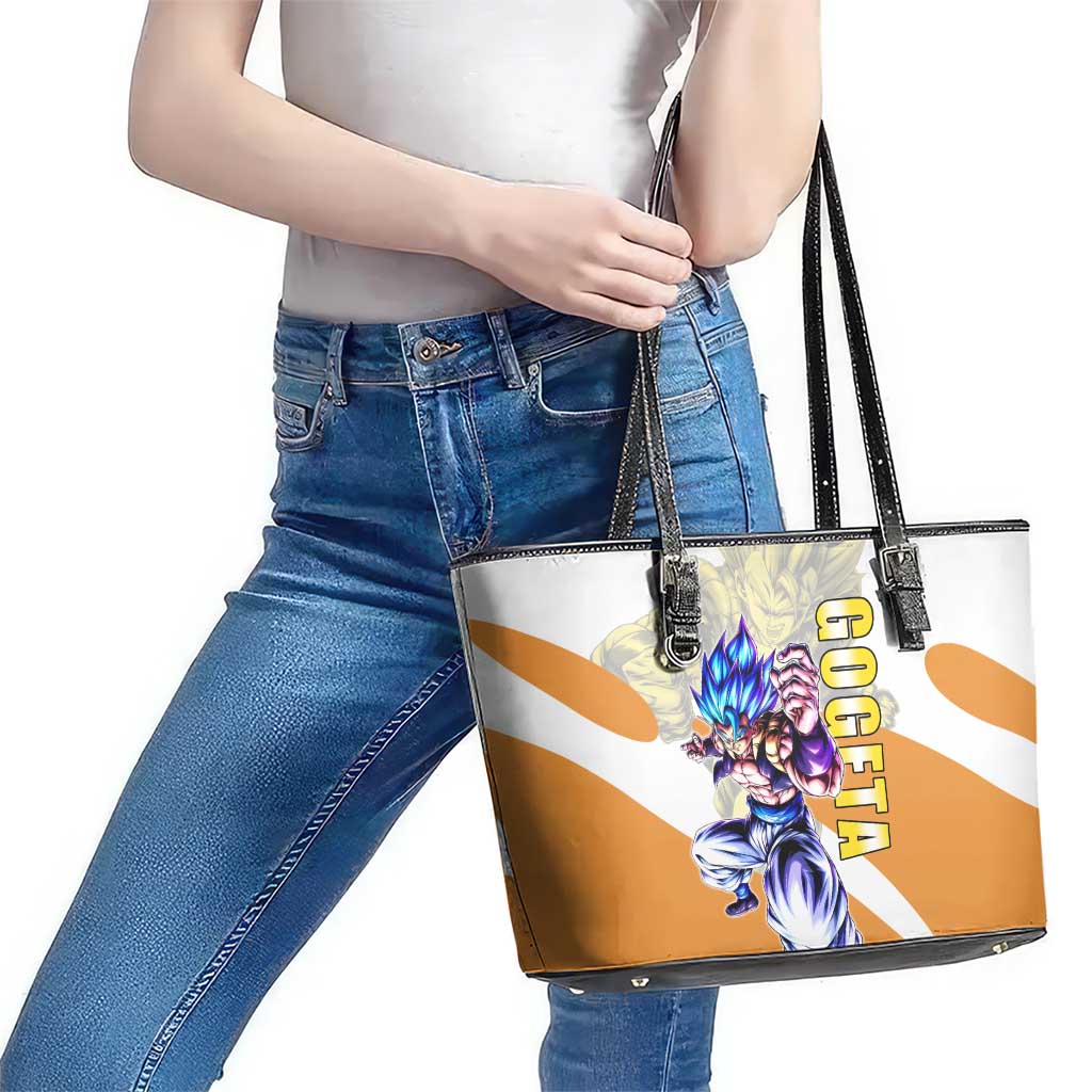 Gogeta Fusion Warrior Leather Tote Bag Energetic Anime Combat Style
