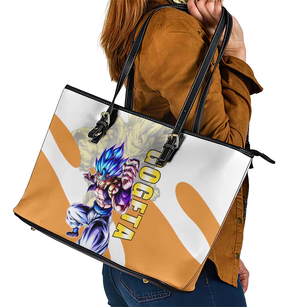 Gogeta Fusion Warrior Leather Tote Bag Energetic Anime Combat Style