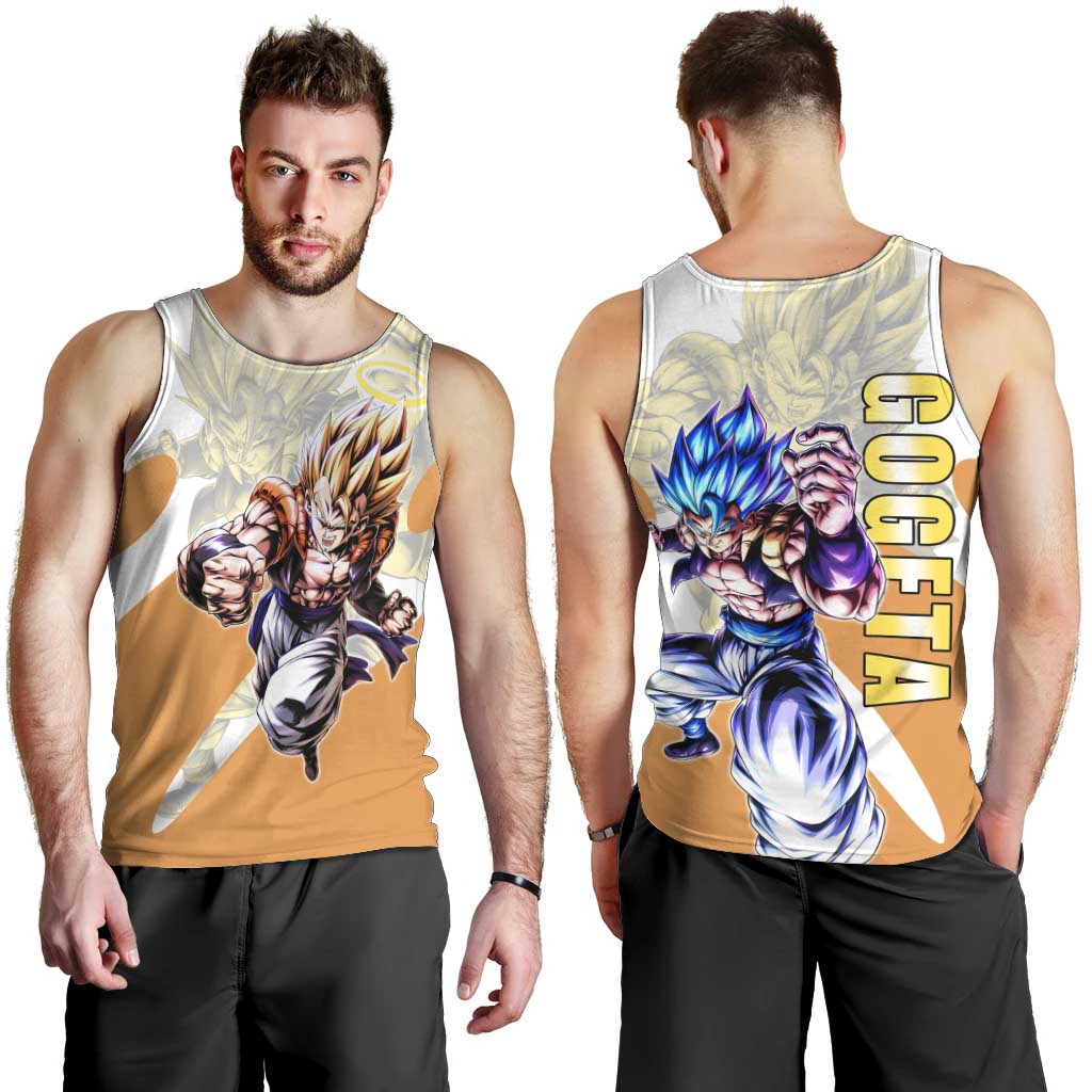 Gogeta Fusion Warrior Men Tank Top Energetic Anime Combat Style