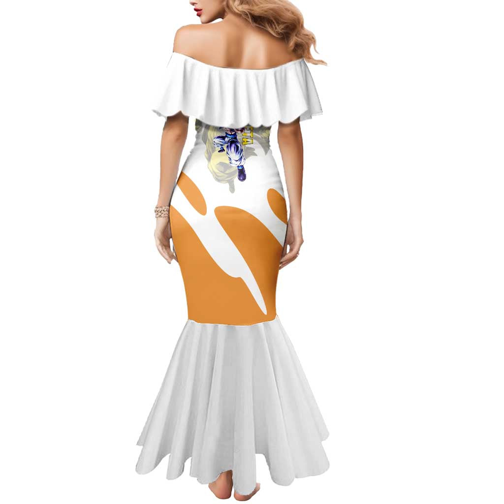 Gogeta Fusion Warrior Mermaid Dress Energetic Anime Combat Style