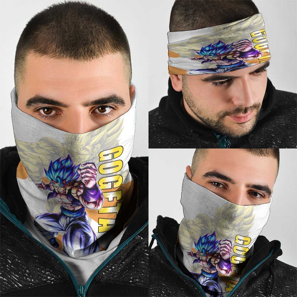 Gogeta Fusion Warrior Neck Gaiter Energetic Anime Combat Style