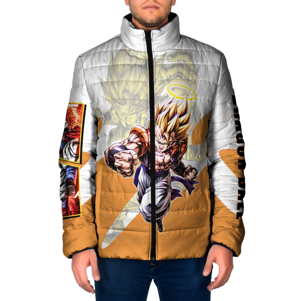 Gogeta Fusion Warrior Padded Jacket Energetic Anime Combat Style