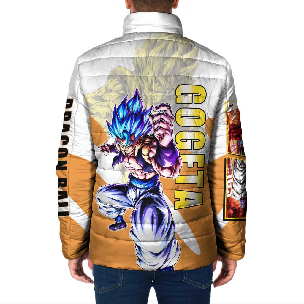 Gogeta Fusion Warrior Padded Jacket Energetic Anime Combat Style