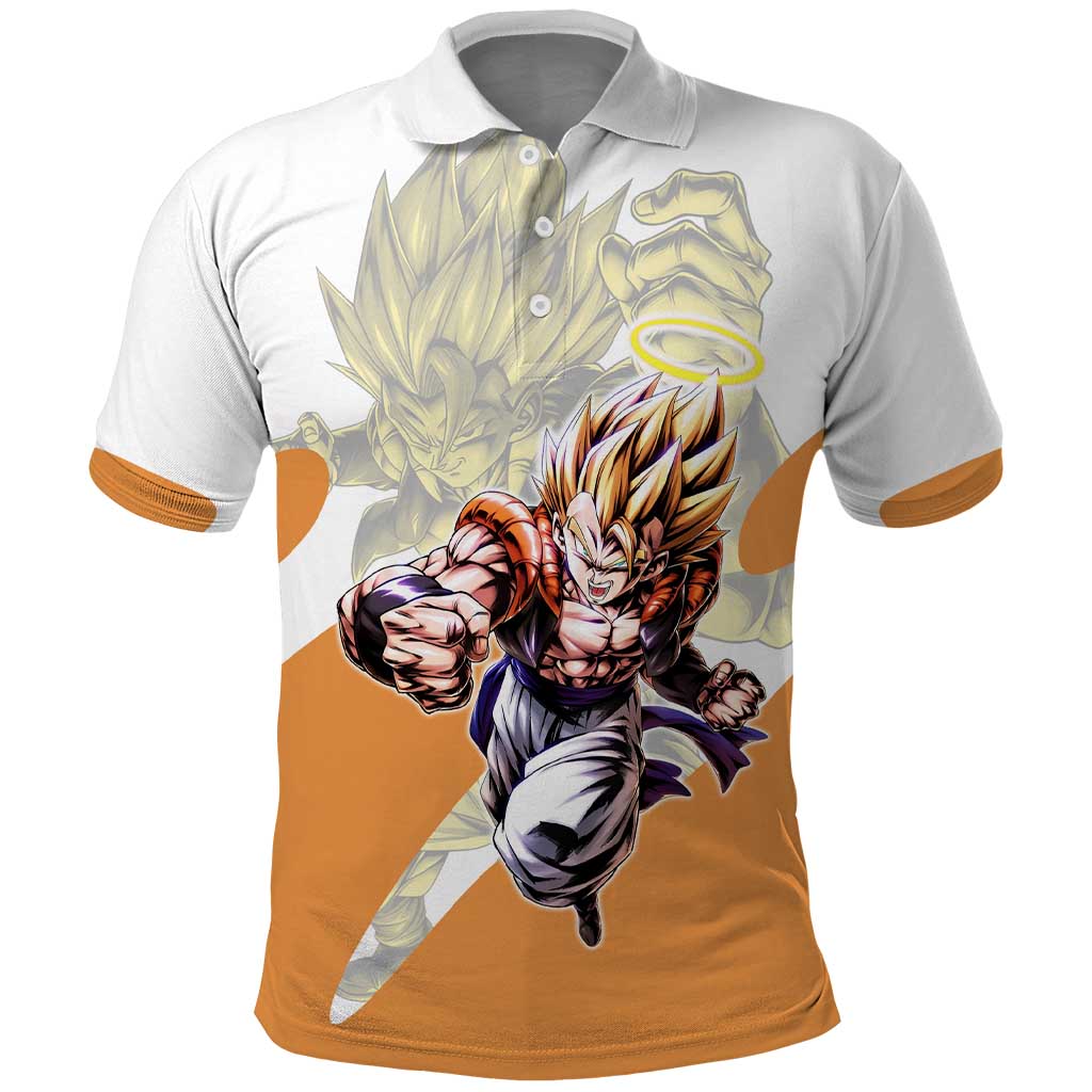 Gogeta Fusion Warrior Polo Shirt Energetic Anime Combat Style