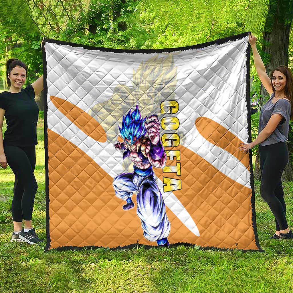 Gogeta Fusion Warrior Quilt Energetic Anime Combat Style