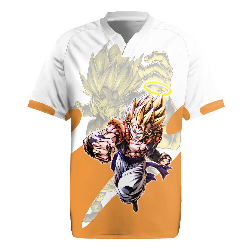 Gogeta Fusion Warrior Rugby Jersey Energetic Anime Combat Style