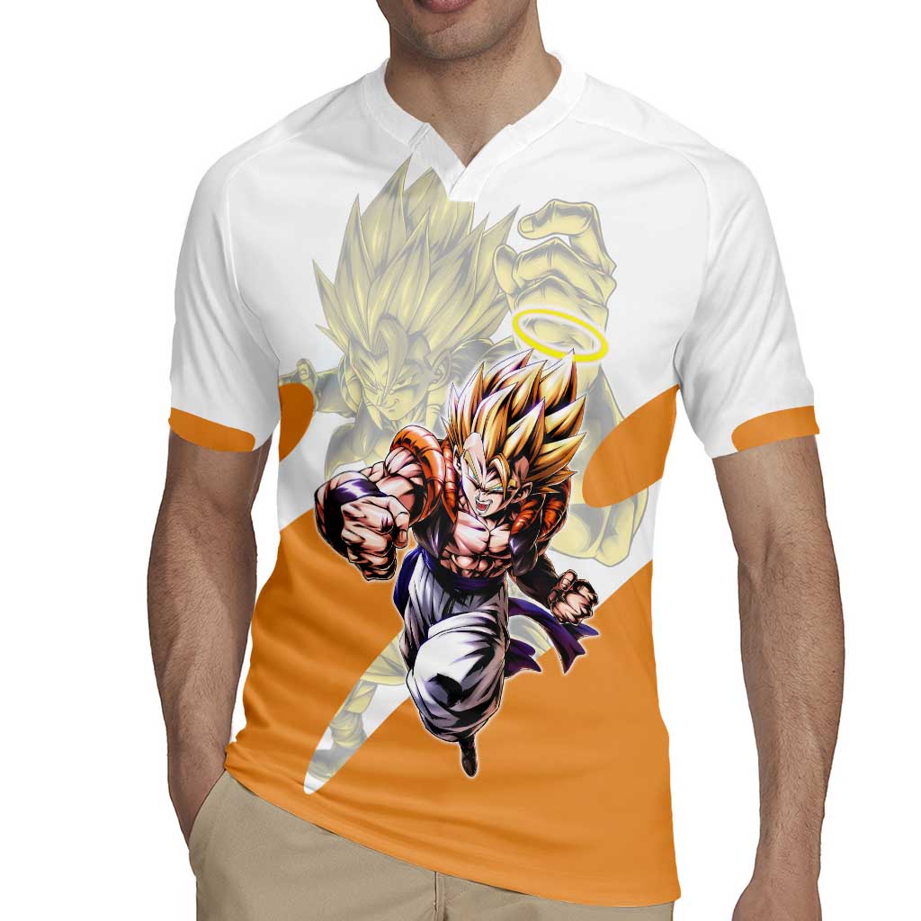 Gogeta Fusion Warrior Rugby Jersey Energetic Anime Combat Style