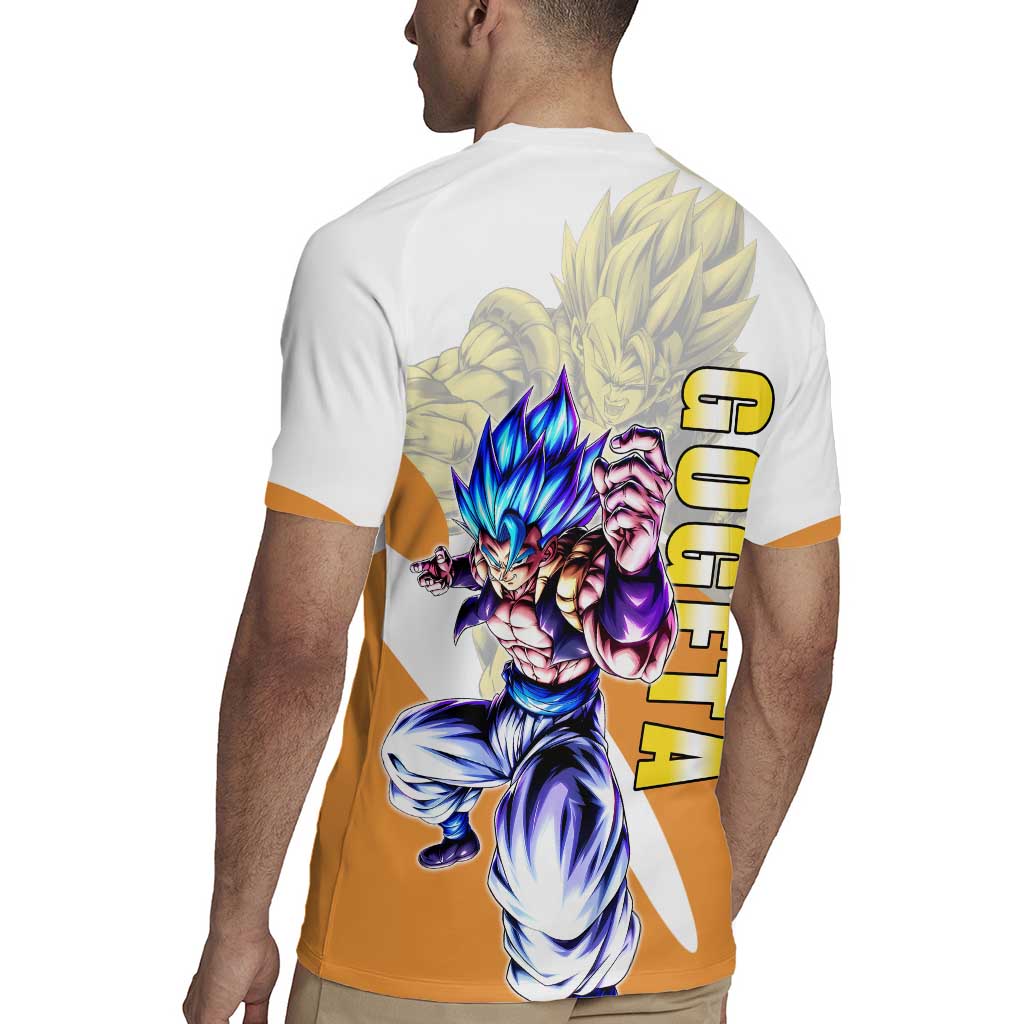 Gogeta Fusion Warrior Rugby Jersey Energetic Anime Combat Style