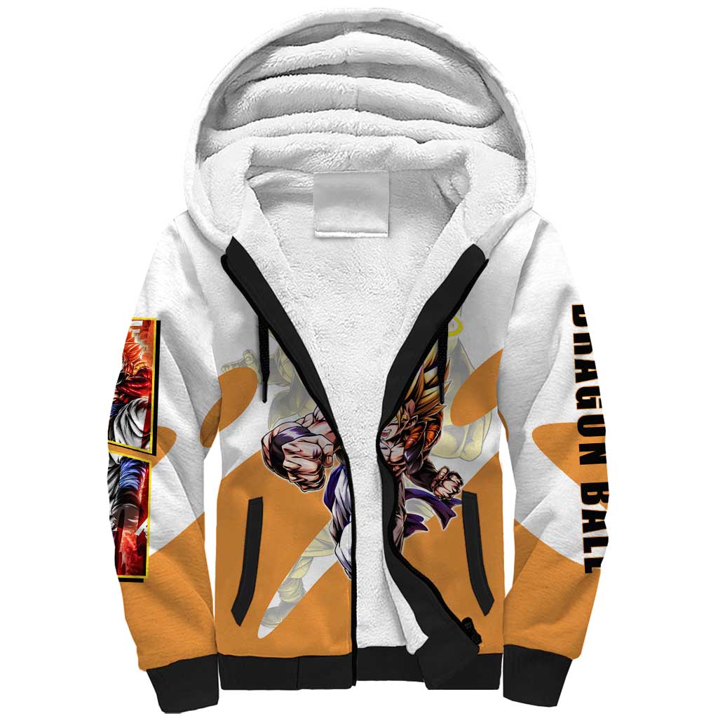 Gogeta Fusion Warrior Sherpa Hoodie Energetic Anime Combat Style
