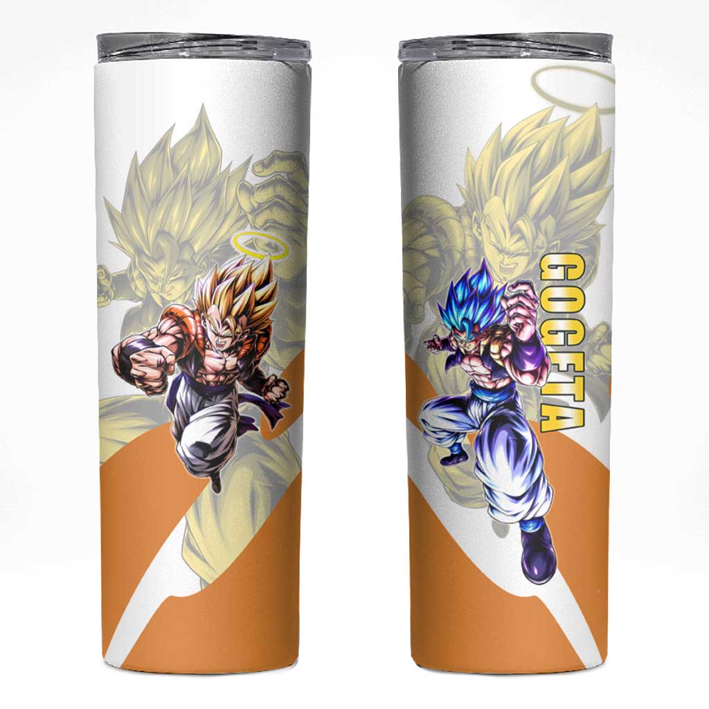 Gogeta Fusion Warrior Skinny Tumbler Energetic Anime Combat Style