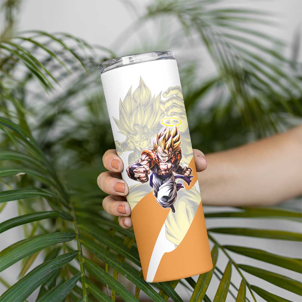 Gogeta Fusion Warrior Skinny Tumbler Energetic Anime Combat Style