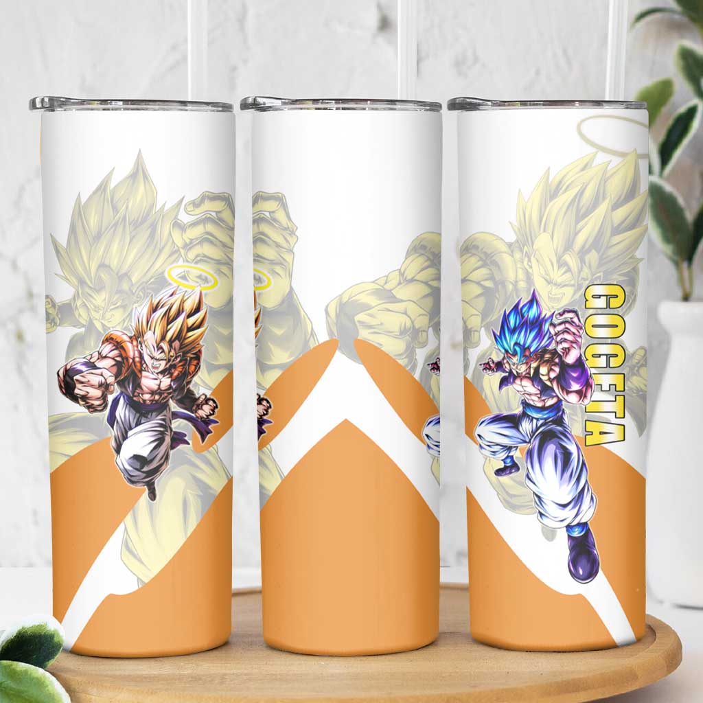 Gogeta Fusion Warrior Skinny Tumbler Energetic Anime Combat Style