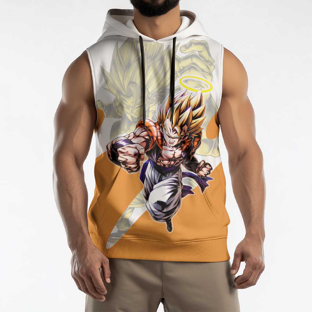 Gogeta Fusion Warrior Sleeveless Hoodie Energetic Anime Combat Style